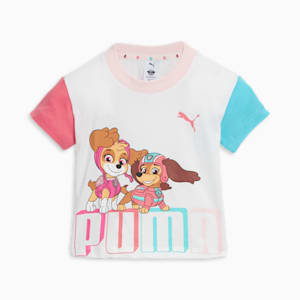 PUMA x PAW PATROL Toddlers' Color Block Duo Graphic Tee, PUMA WHITE, extralarge