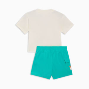 Conjunto de camiseta y pantalones cortos de dos piezas PUMA x SQUISHMALLOWS para infantes, WARM WHITE, extralarge