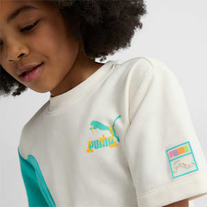 PUMA x SQUISHMALLOWS Big Kids' Color Block T-Shirt Dress, WARM WHITE, extralarge