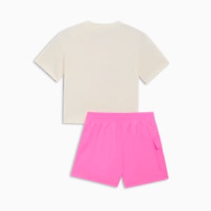 Conjunto de camiseta y pantalones cortos Lola de dos piezas PUMA x SQUISHMALLOWS para infantes, VAPOROUS GREY, extralarge