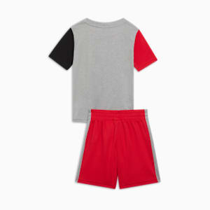 PUMA Stacked Logo Two-Piece Toddlers' Set, LIGHT HEATHER GREY, extralarge