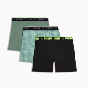 Bóxers de estilo deportivo para hombre (paquete de 3), GREEN / BLACK, extralarge