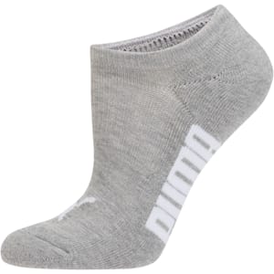 Women’s Invisible No Show Socks (3 Pack), white-black-light heather grey