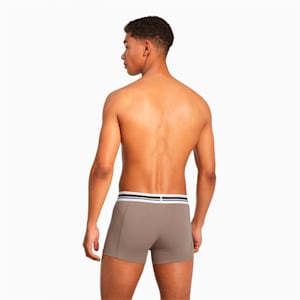 PUMA Placed Logo Men's Boxers 2 Pack, brown combo