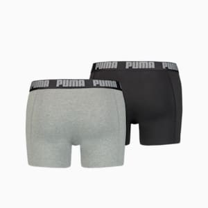 PUMA Basic Men's Boxers 2 Pack, dark grey melange / black