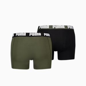 PUMA Basic Men's Boxers 2 Pack, Forest