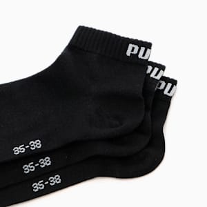 ユニセックス クォーター ソックス プレーン 3足セット, black, extralarge-JPN