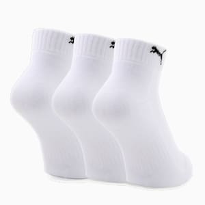 ユニセックス PUMA クォーター クッション ソックス 3足セット, white, extralarge-JPN