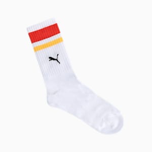 ユニセックス プーマ ペア ファッション ソックス 1足, white / red, extralarge-JPN