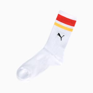 ユニセックス プーマ ペア ファッション ソックス 1足, white / red, extralarge-JPN