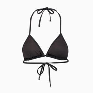 PUMA Swim Women's Triangle Bikini Top, black