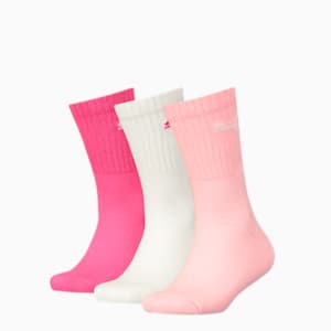 PUMA Junior Sport Socks 3 Pack, rose water