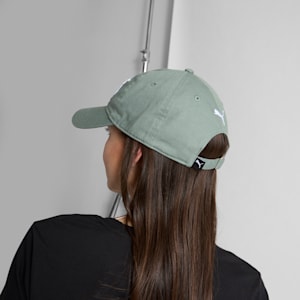 PUMA #1 Relaxed Fit Adjustable Hat, WHITE/GREEN, extralarge