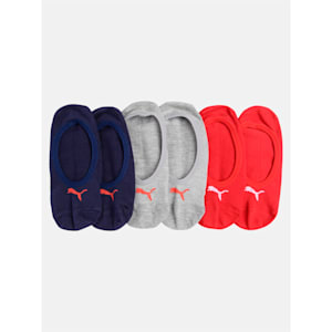 PUMA Footie Unisex Pack of 3, blue / red / grey