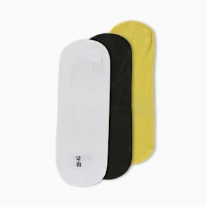 PUMA Footie Unisex Pack of 3, Celandine/ Puma White/ Forest Night