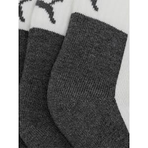 PUMA Multi-Sport Unisex Quarter Socks Pack of 2, White/ Grey