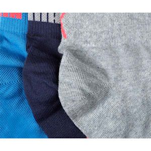 PUMA Lifestyle Quarter Socks Pack of 3, Blue/ Grey/ Navy