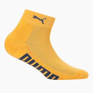 PUMA Half Terry Ankle Length Socks Pack of 3, Varsity Green- Deep Aqua- Tangerine