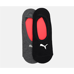 PUMA Footie Women's Socks Pack of 2, Black/ antracite