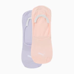 Footie Women's Socks Pack of 2, Lavender/ Pink, extralarge-IND