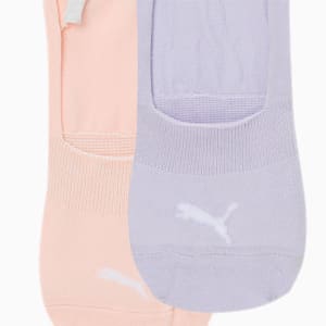Footie Women's Socks Pack of 2, Lavender/ Pink, extralarge-IND