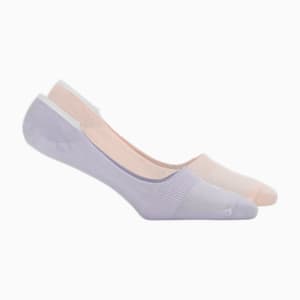 Footie Women's Socks Pack of 2, Lavender/ Pink, extralarge-IND