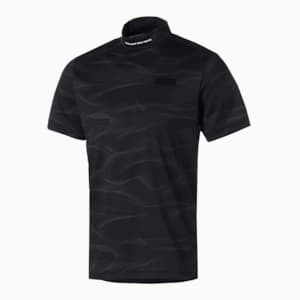 メンズ ゴルフ EGW グラフィック 半袖 モックネック Tシャツ, PUMA BLACK