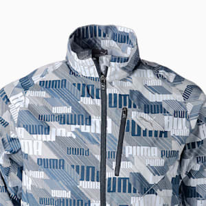 メンズ ゴルフ PUMA 3D グラフィック ウィンドジャケット, BRIGHT WHITE