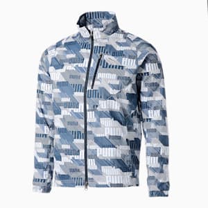 メンズ ゴルフ PUMA 3D グラフィック ウィンドジャケット, BRIGHT WHITE