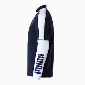 DRYCELL メンズ ゴルフ プーマ ロゴ インナーセット 半袖 ポロシャツ, NAVY BLAZER/BRIGHT WHITE