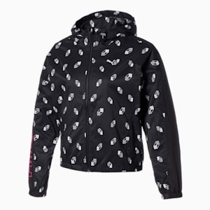 ウィメンズ ゴルフ3D ロゴ グラフィック ウィンドブレーカー, Puma Black