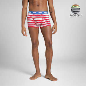 Men's Designer Underwear, Slim-Fit Boxers Pink/Navy Stripe