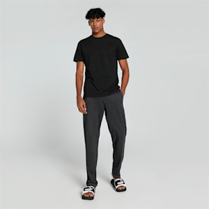 Basic  Men's  T-shirt & Joggers Set, Black/Mid Grey