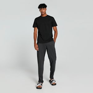 Basic  Men's  T-shirt + Jogger Set, Black/Mid Grey