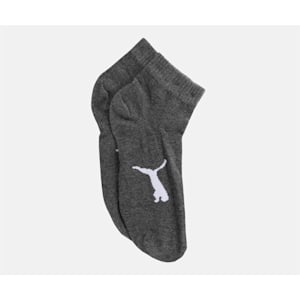 PUMA Women's Quarter Socks - Pack of 2, Dark Grey Heather- White