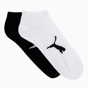 PUMA Unisex Sneaker Socks Pack of 2, Puma Black-white