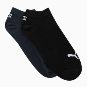 Plain Sneaker Socks Pack of 2, Black/ Navy, extralarge-IND