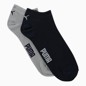 PUMA Unisex Plain Sneaker Socks Pack of 2, Navy/Quarry