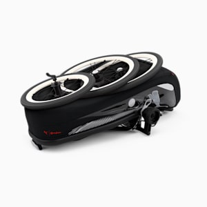 Cochecito simple PUMA x CYBEX ZENO, Negro - Rojo, extragrande