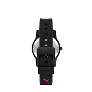 Reloj PUMA Ultrafresh de silicona negra con tres manecillas, Black