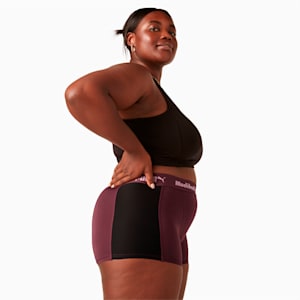PUMA x Modibodi Active Boyshort (Moderate-Heavy), Grape Wine - Pink