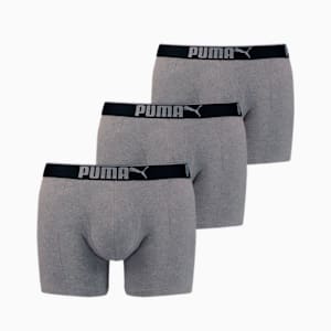 Premium Sueded Cotton Men's Boxers 3 pack, grey melange