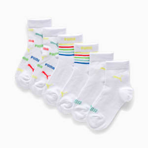 PUMA Paquete de 10 calcetines de corte bajo para niños, Blanco/Multi, 7-8.5  : : Ropa, Zapatos y Accesorios