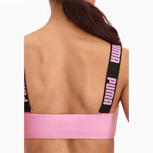 PUMA Swim Women's Bandeau Top, Pink Icing