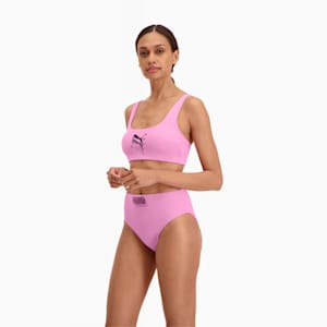 PUMA Swim High Waist Women's Bikini Bottom, Pink Icing