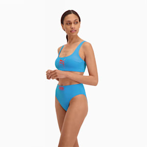 PUMA Swim High Waist Women's Bikini Bottom, bright blue