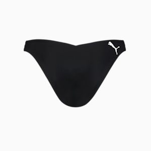 PUMA Swim V-Shape Women's Brazilian Bikini Bottom, black combo