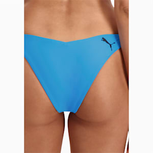 PUMA Swim V-Shape Women's Brazilian Bikini Bottom, bright blue