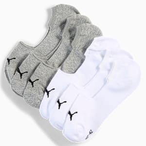 Footies Socks Unisex (6-pack), white / grey, large