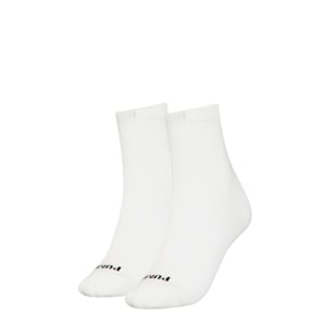 PUMA Women's Heart Short Crew Socks 2 pack, white / black, extralarge-GBR